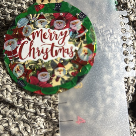 New Handmade 3”x3” wooden “Merry Christmas” tree ornament $11 - Picture 8 of 8